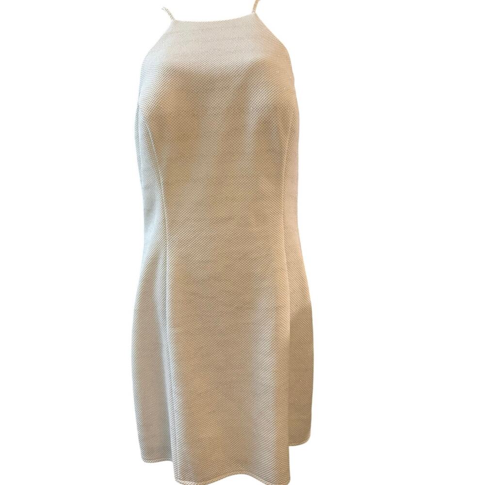 Alyce Paris Diamond White Open Back Formal Dress, Prom Cocktail, Size 16, NWT